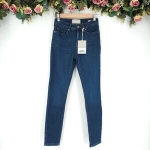 Everlane The Mid Rise Skinny Jean Dark Wash 23 Regular